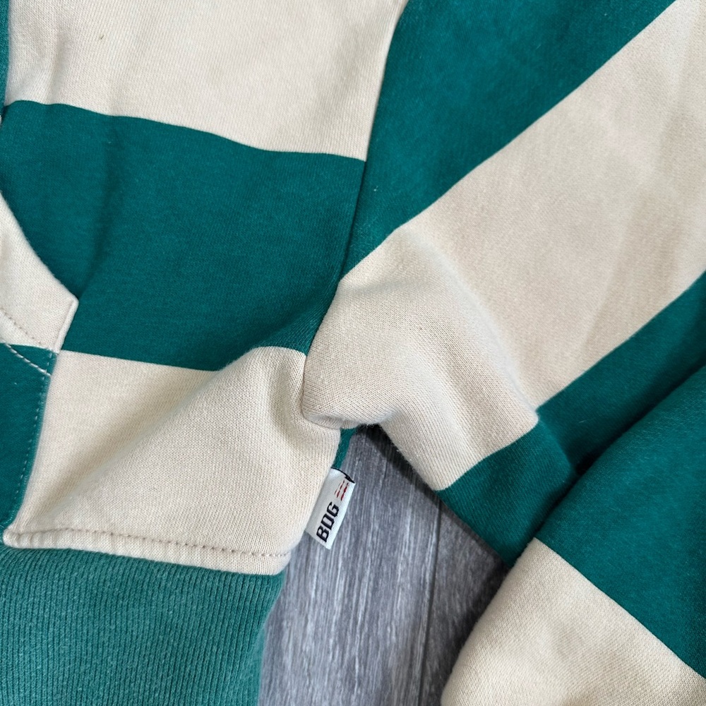 BDG Leah Stripe Zip-Up Hoodie Sweatshirt Size S - Picture 8 of 13
